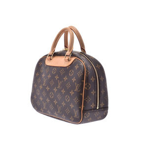 Louis Vuitton Brown Leather Trouville Monogram Handbag